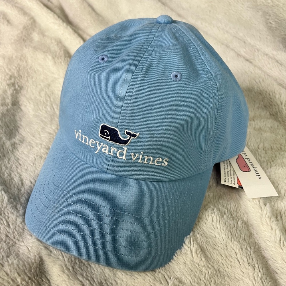 Vineyard Vines Sky Blue Whale Embroidered Baseball Cap